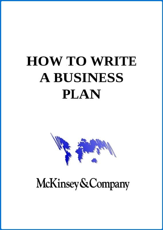 how to write a business plan mckinsey