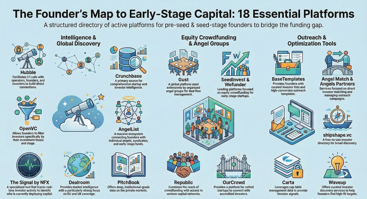 💰22 Platforms to Find Active Early-Stage Investors