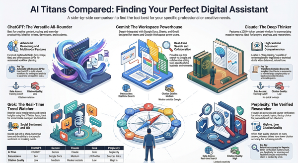 ChatGPT VS Grok VS Gemini VS Claude VS Perplexity